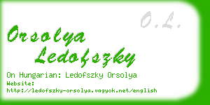 orsolya ledofszky business card